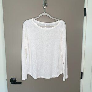 NWT Gap Linen Blend Tee - Off-White - Size M